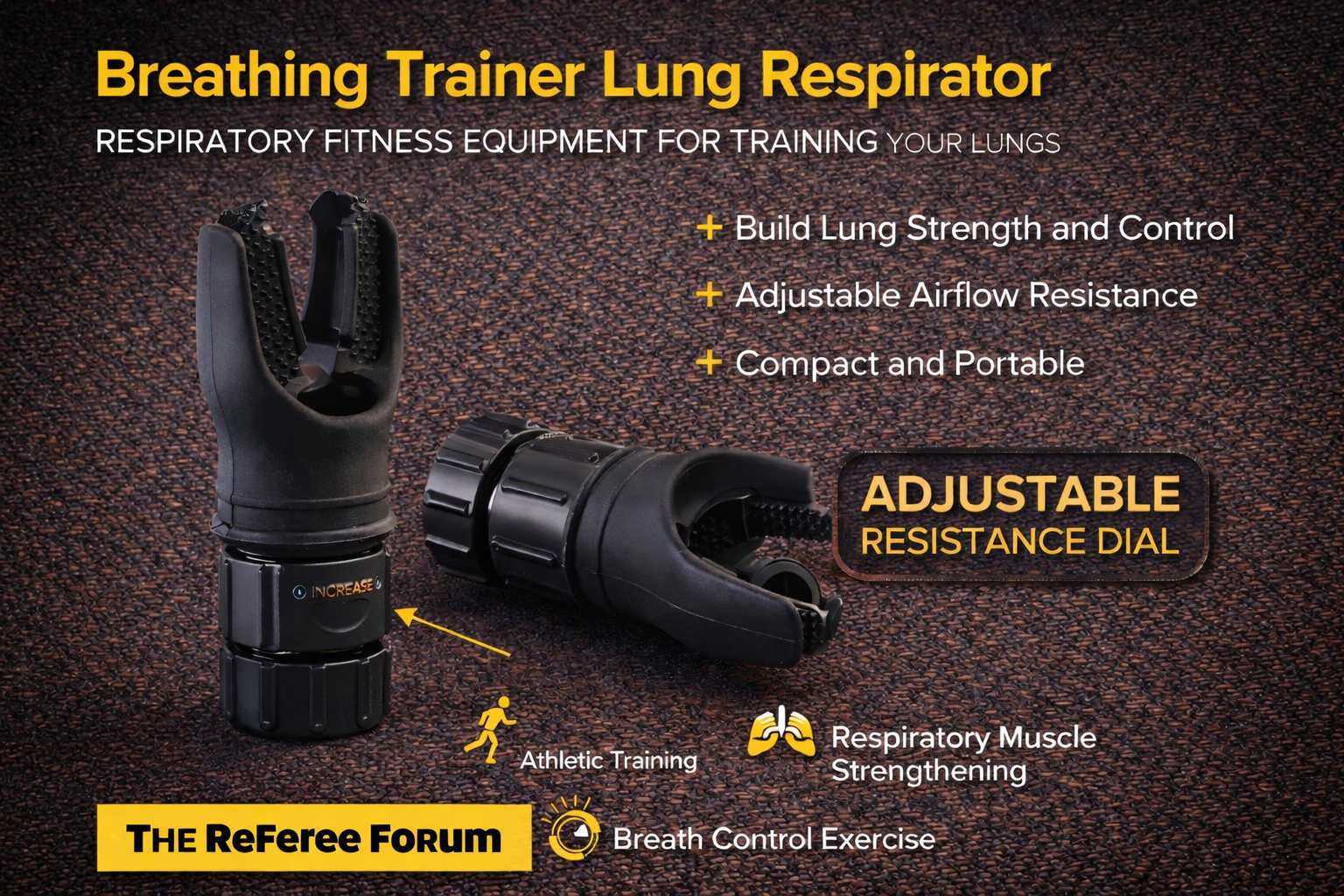 Breathing Trainer Lung Respirator – Adjustable Respiratory Exercise Trainer