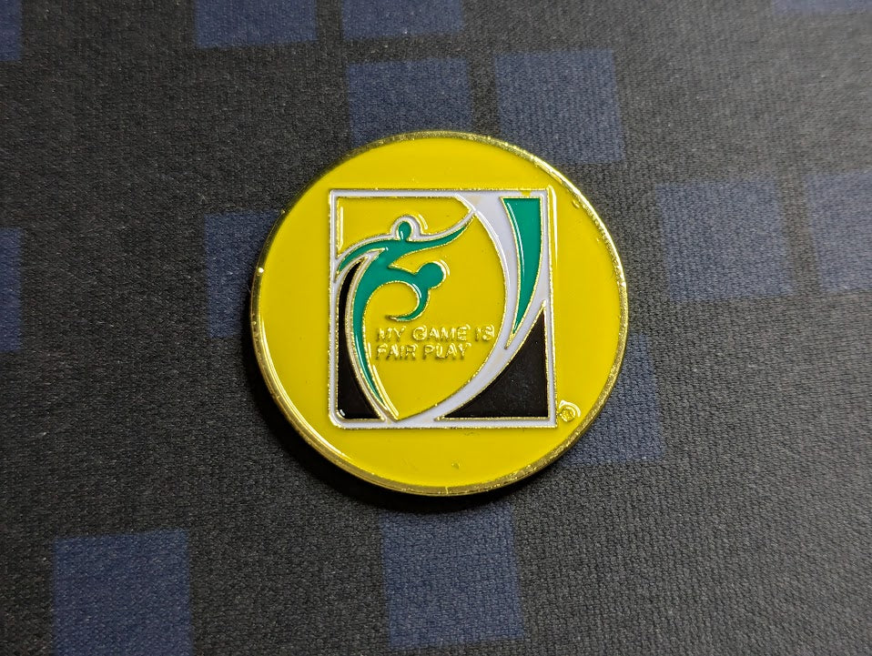 Referee Match Toss Coins – Black & Yellow Enamel