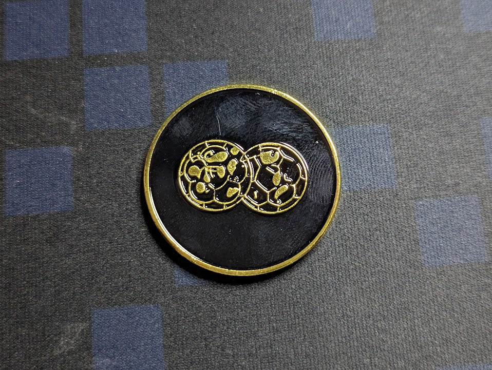 Referee Match Toss Coins – Black & Yellow Enamel