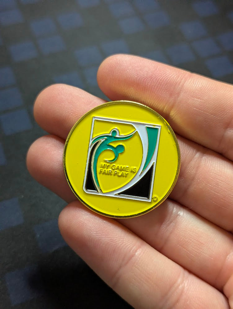 Referee Match Toss Coins – Black & Yellow Enamel