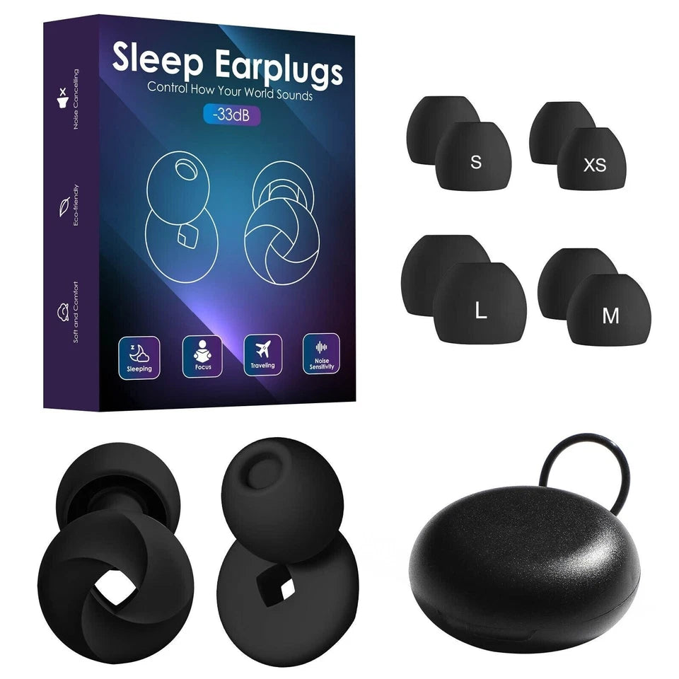 Super Soft Silicone Sleep Earplugs – Reusable Noise-Reduction Ear Plugs